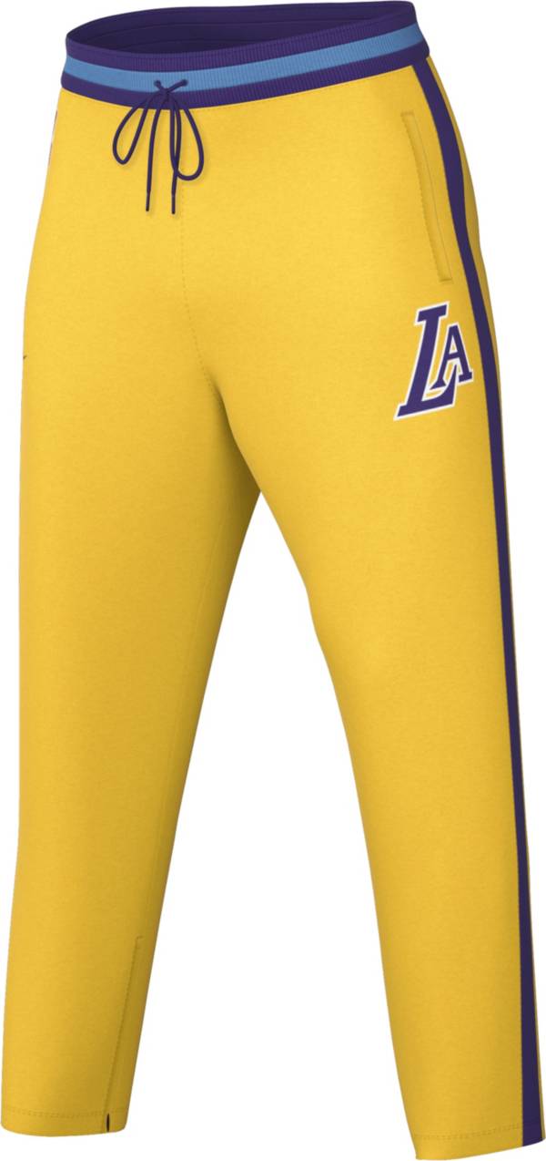 Nike Men's 2021-22 City Edition Los Angeles Lakers Yellow Showtime Dri-Fit Sweatpants