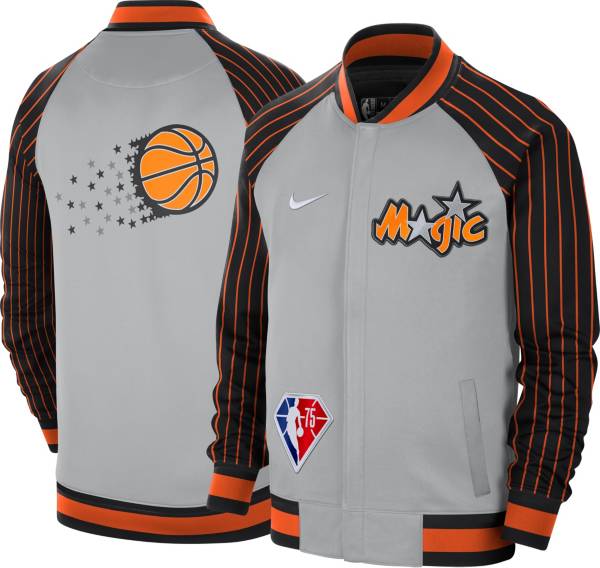 Nike Men's 2021-22 City Edition Orlando Magic Gray Full Showtime Full Zip Long Sleeve Jacket