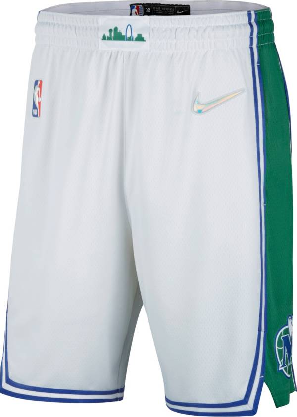 Nike Men's 2021-22 City Edition Dallas Mavericks White Dri-Fit Swingman Shorts