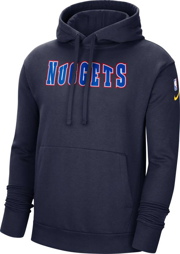 Nike Men's 2021-22 City Edition Denver Nuggets Blue Essential Pullover Hoodie