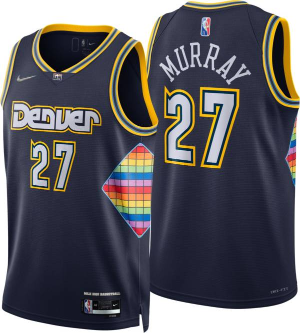 Nike Men's 2021-22 City Edition Denver Nuggets Jamal Murray #27 Blue Dri-FIT Swingman Jersey