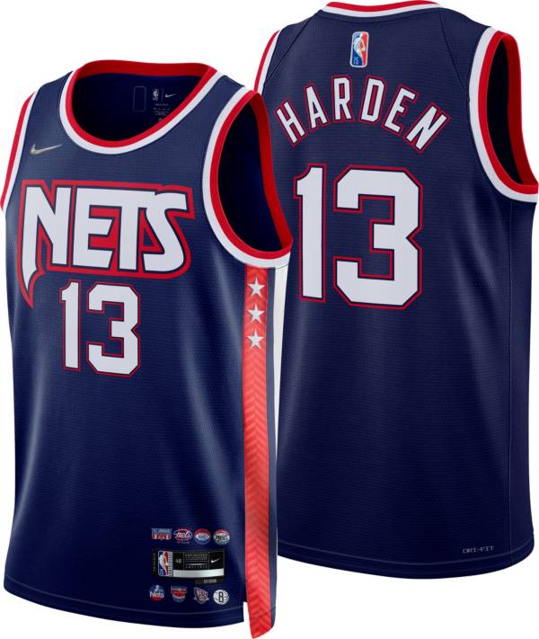 Nike Men's 2021-22 City Edition Brooklyn Nets James Harden #13 Blue Dri-FIT Swingman Jersey