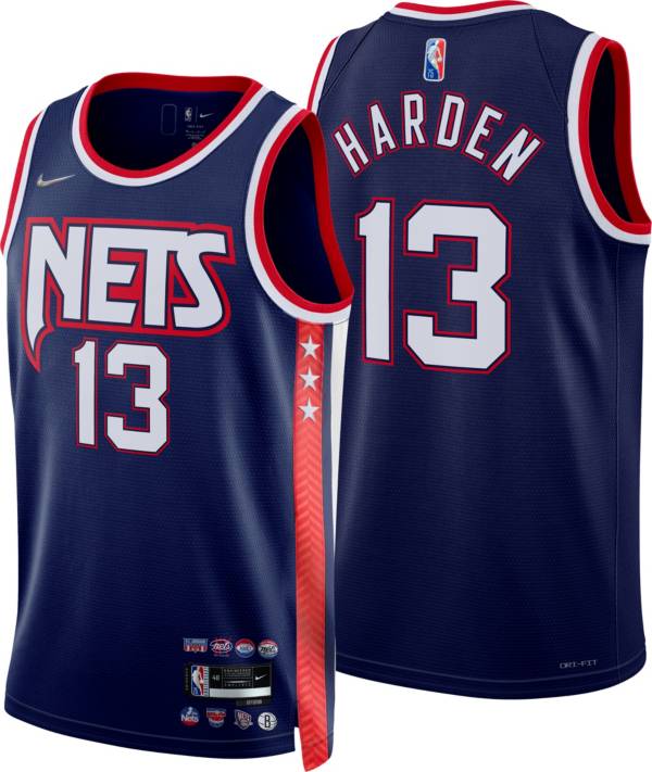 Nike Men's 2021-22 City Edition Brooklyn Nets James Harden #13 Blue Dri-FIT Swingman Jersey product image