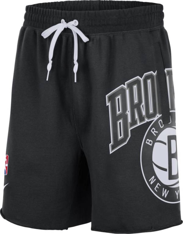 Nike Men's Brooklyn Nets Black Courtside Fleece Shorts