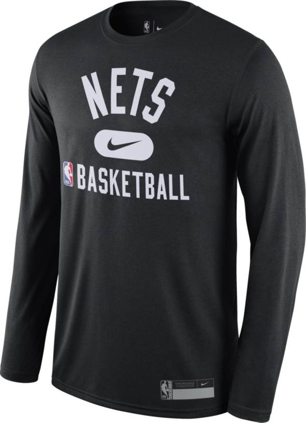 Nike Men's Brooklyn Nets Black Dri-Fit Long Sleeve T-Shirt