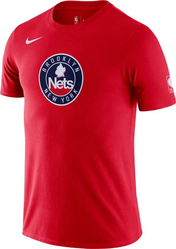 Nike Men's 2021-22 City Edition Brooklyn Nets Red Dri-Fit Logo T-Shirt product image