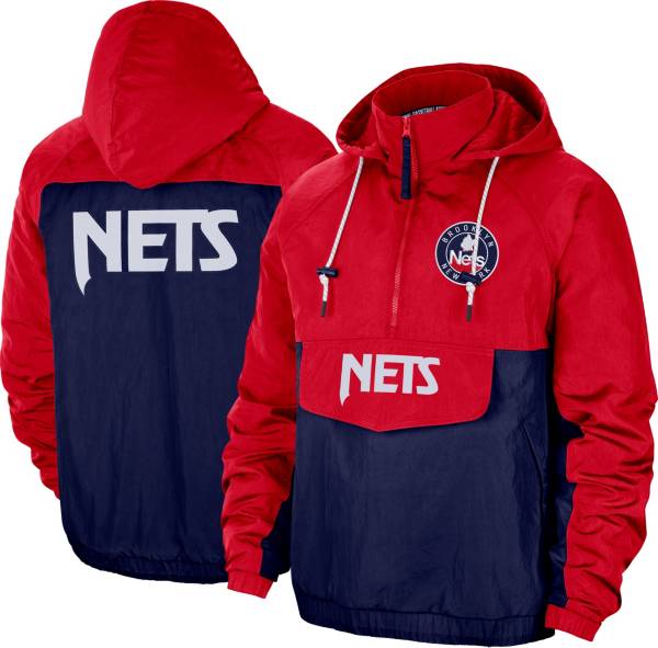 Nike Men's 2021-22 City Edition Brooklyn Nets Red ½ Zip Jacket