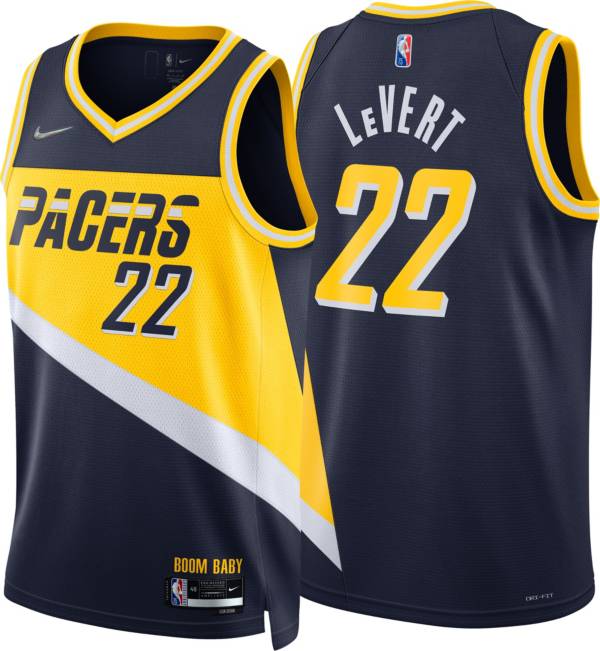 Nike Men's 2021-22 City Edition Indiana Pacers Caris LeVert #22 Blue Dri-FIT Swingman Jersey