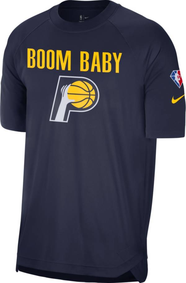 Nike Men's 2021-22 City Edition Indiana Pacers Blue Dri-Fit Pregame Shirt