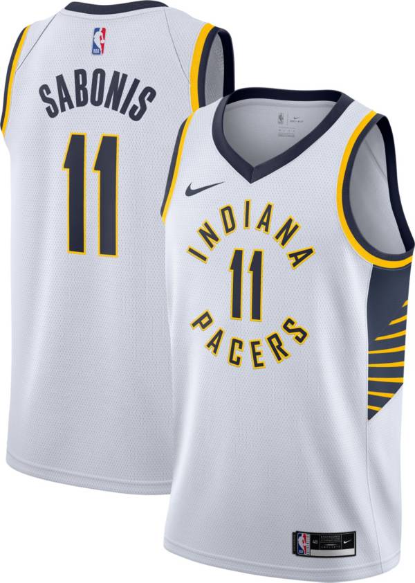 Nike Men's Indiana Pacers Domantas Sabonis #11 White Dri-FIT Swingman Jersey