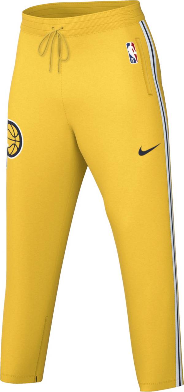 Nike Men's 2021-22 City Edition Indiana Pacers Yellow Showtime Dri-Fit Sweatpants