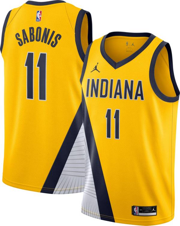 Jordan Men's Indiana Pacers Domantas Sabonis #11 Yellow Dri-FIT Swingman Jersey