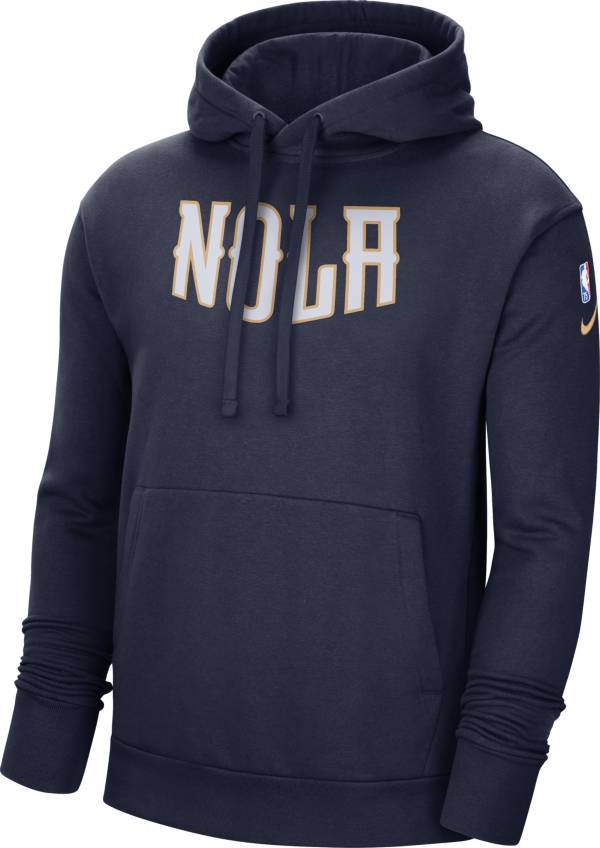 Nike Men's 2021-22 City Edition New Orleans Pelicans Blue Essential Pullover Hoodie