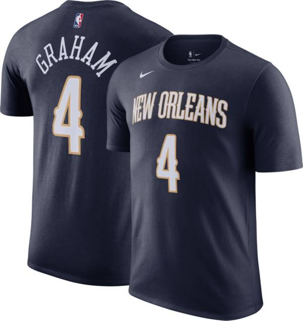 Nike Men's New Orleans Pelicans Devonte Graham #4 Navy Player T-Shirt