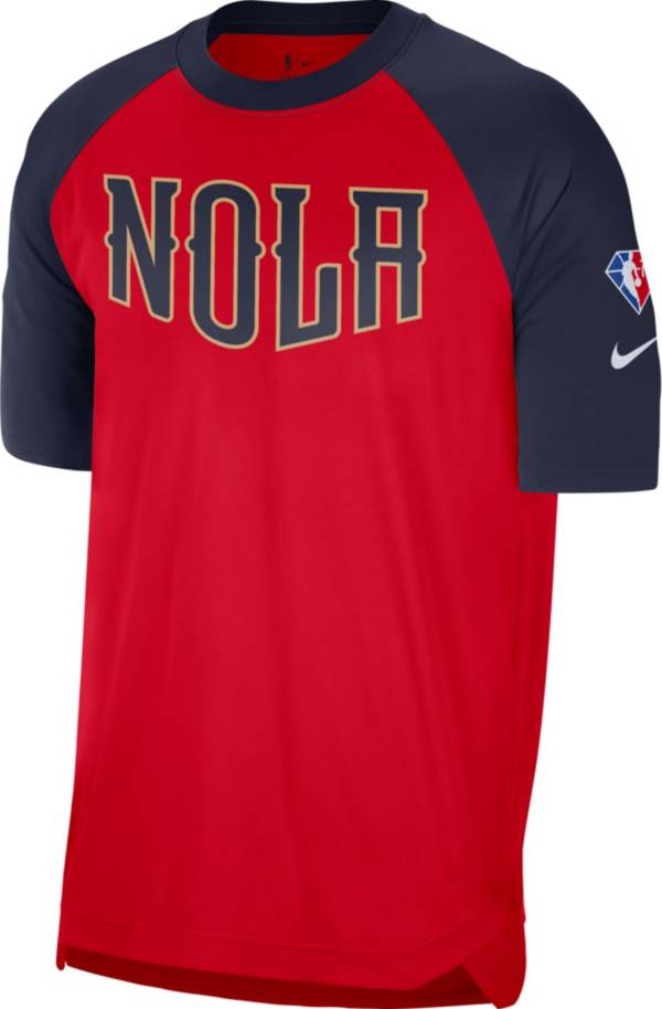 Nike Men's 2021-22 City Edition New Orleans Pelicans Red Dri-Fit Pregame Shirt