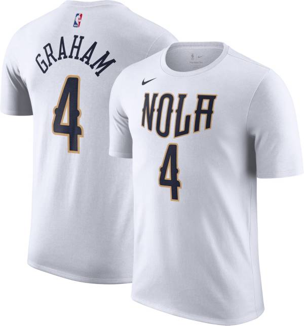 Nike Men's 2021-22 City Edition New Orleans Pelicans Devonte Graham #4 White Cotton T-Shirt