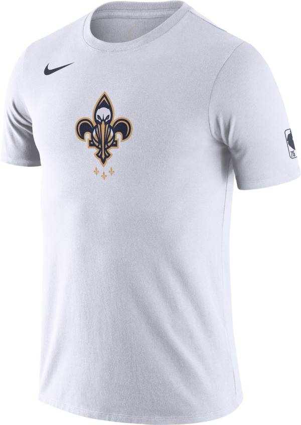 Nike Men's 2021-22 City Edition New Orleans Pelicans White Dri-Fit Logo T-Shirt