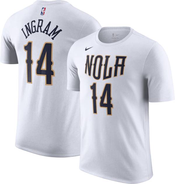Nike Men's 2021-22 City Edition New Orleans Pelicans Brandon Ingram #14 White Cotton T-Shirt