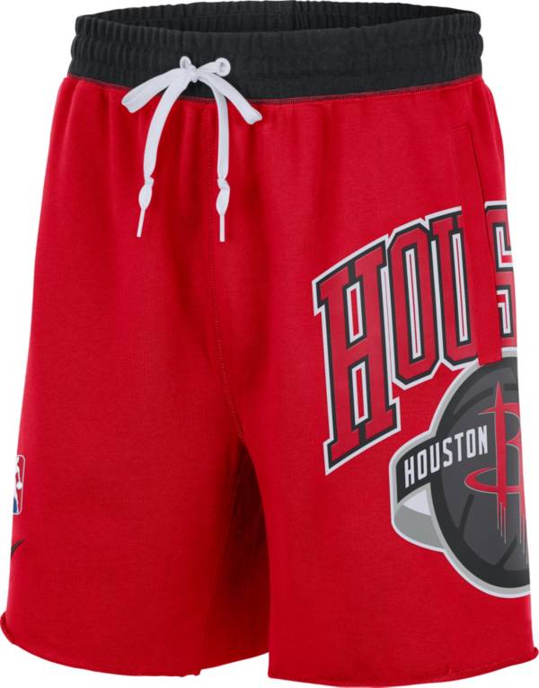 Nike Men's Houston Rockets Red Courtside Fleece Shorts