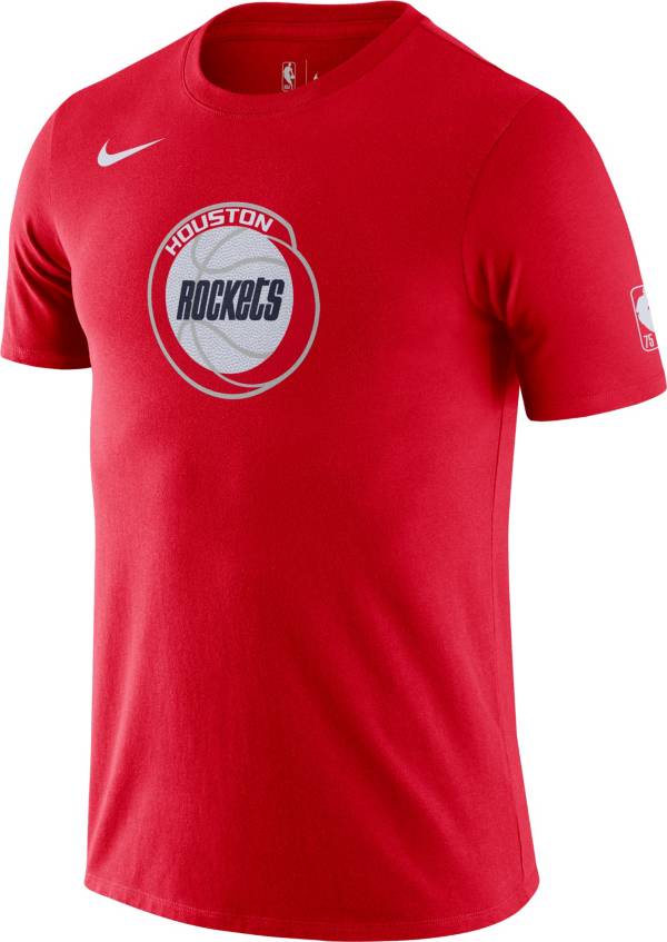 Nike Men's 2021-22 City Edition Houston Rockets Red Dri-Fit Logo T-Shirt