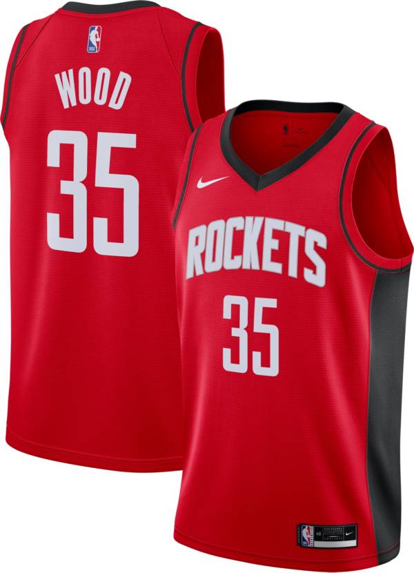 Nike Men's Houston Rockets Christian Wood #35 Red Dri-FIT Icon Edition Jersey