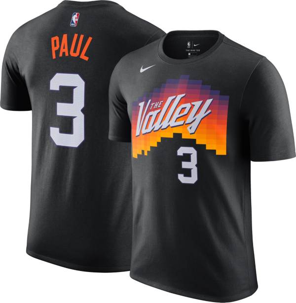 Nike Men's 2020-21 City Edition Phoenix Suns Chris Paul #3 Black T-Shirt