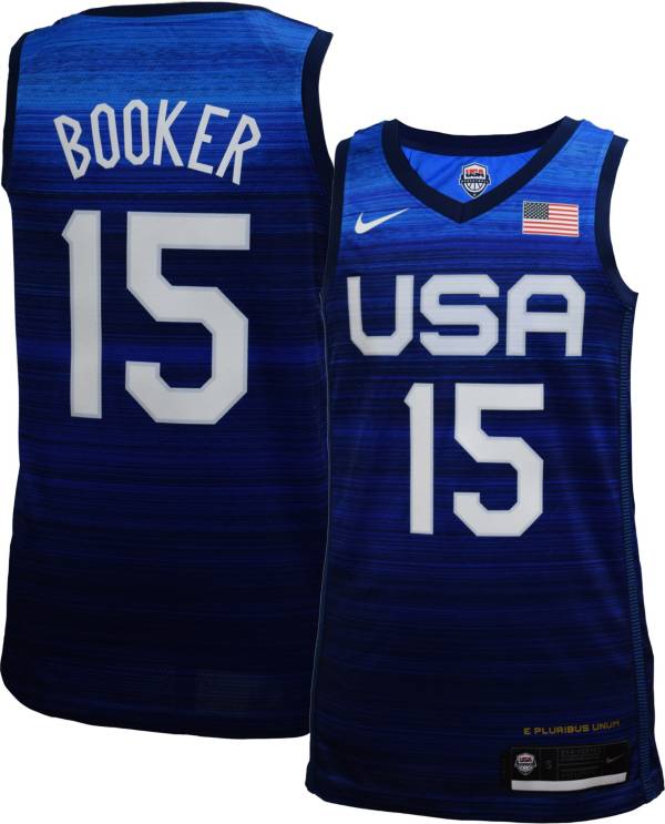 Nike Men's USA Basketball Olympics Devin Booker #15 Navy Jersey