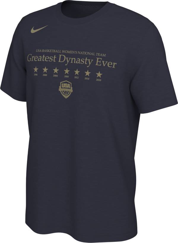 Nike Team USA Women's Basketball Olympic Gold Medal "Greatest Dynasty Ever" T-Shirt
