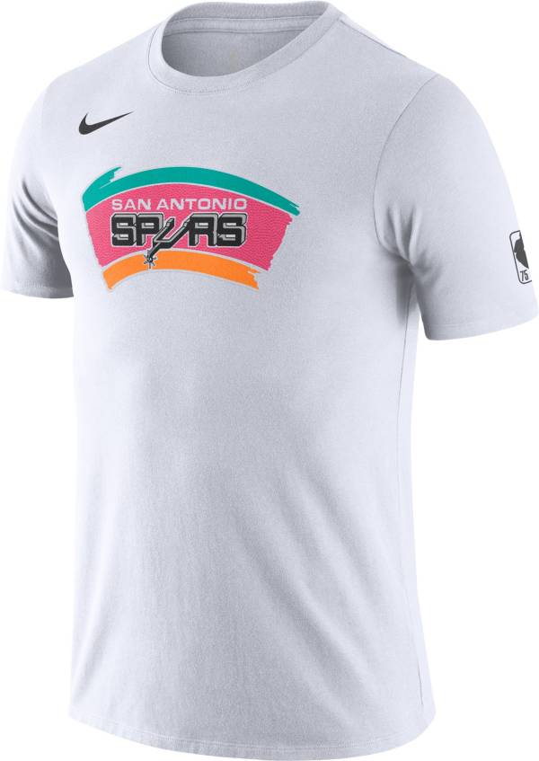 Nike Men's 2021-22 City Edition San Antonio Spurs White Dri-Fit Logo T-Shirt