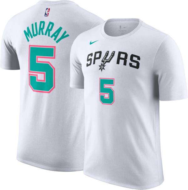 Nike Men's 2021-22 City Edition San Antonio Spurs Dejounte Murray #5 White T-Shirt