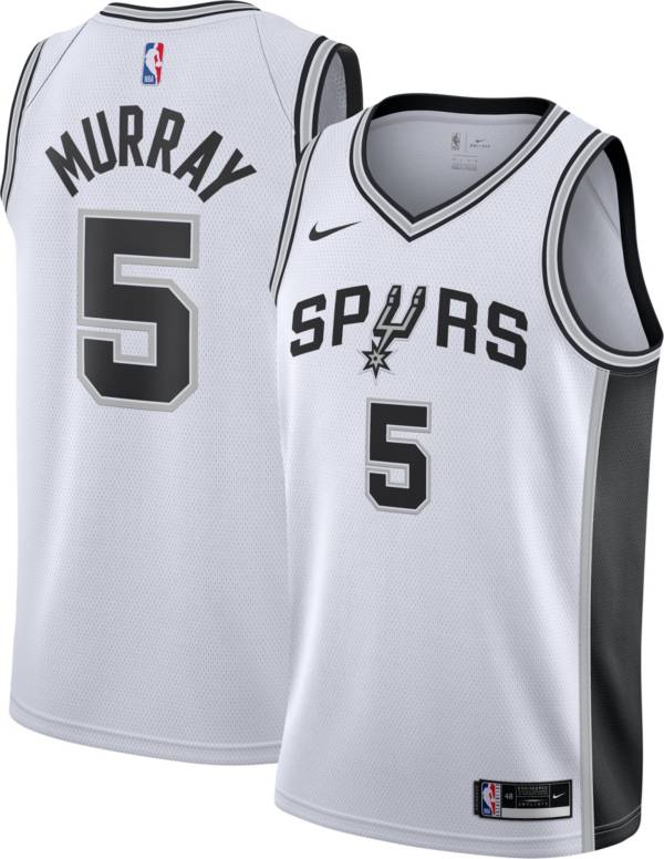 Nike Men's San Antonio Spurs Dejounte Murray #5 White Dri-FIT Swingman Jersey