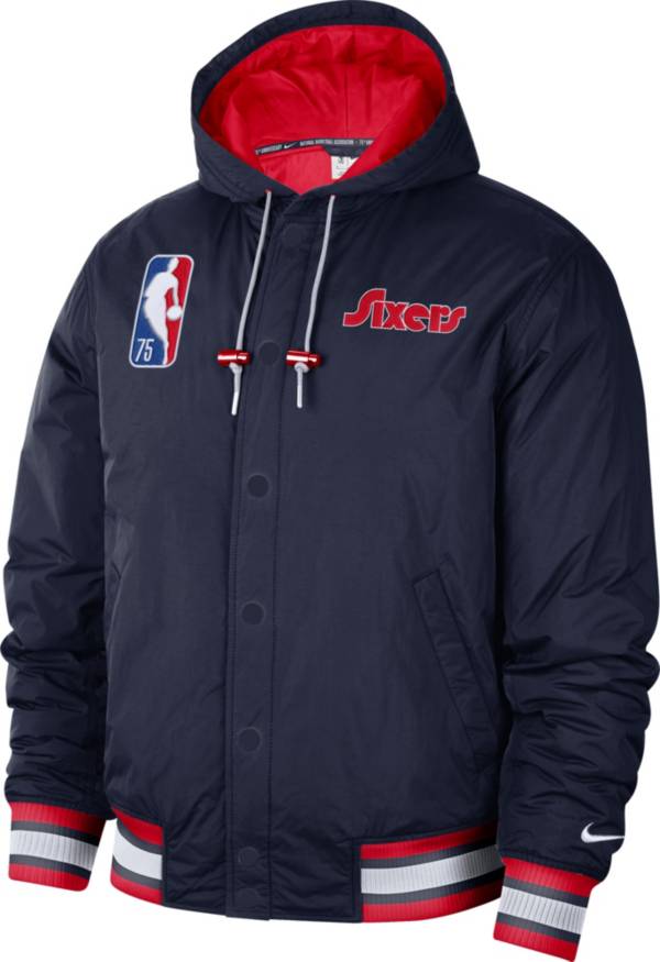 Nike Men's 2021-22 City Edition Philadelphia 76ers Blue Full Zip Jacket