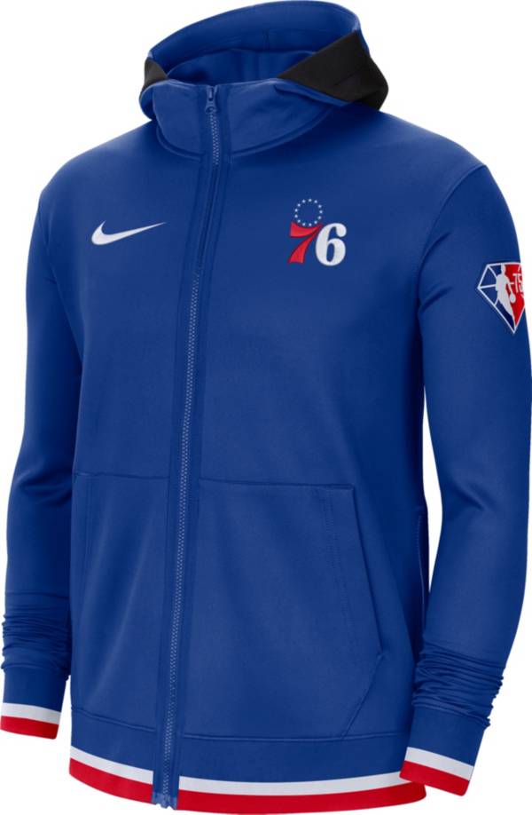 Nike Men's Philadelphia 76ers Blue Dri-Fit Hoodie