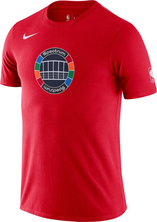 Nike Men's 2021-22 City Edition Philadelphia 76ers Red Dri-Fit Logo T-Shirt product image