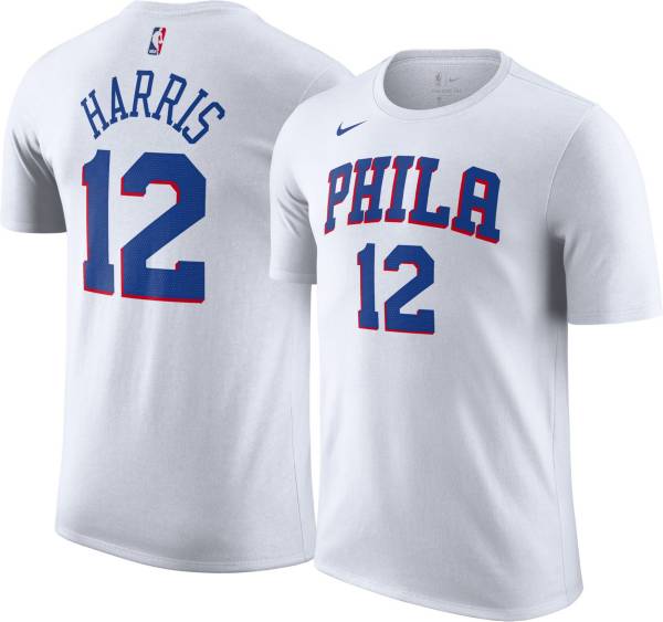 Nike Men's Philadelphia 76ers Tobias Harris #12 White Icon T-Shirt