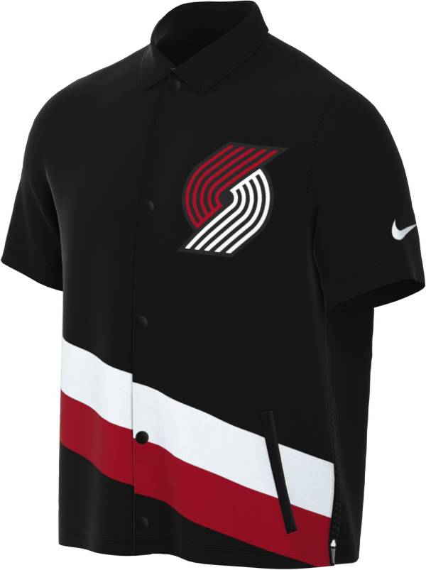 Nike Men's 2021-22 City Edition Portland Trail Blazers Black Full Showtime Full Zip Short Sleeve Jacket