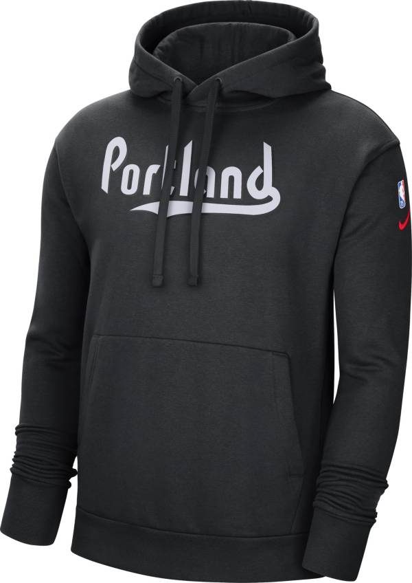 Nike Men's 2021-22 City Edition Portland Trail Blazers Black Essential Pullover Hoodie product image