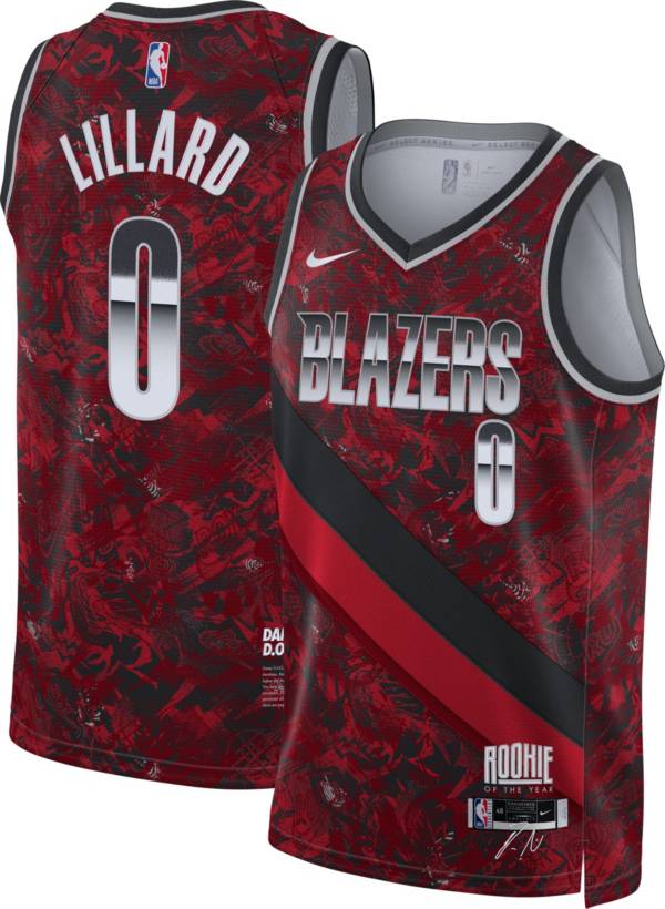 Nike Men's Portland Trail Blazers Damian Lillard Rookie-of-the-Year Jersey product image