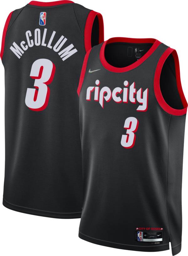 Nike Men's 2021-22 City Edition Portland Trail Blazers CJ McCollum #3 Black Dri-FIT Swingman Jersey