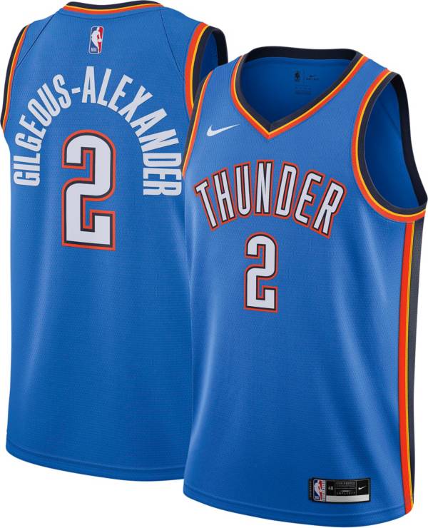 Nike Men's Oklahoma City Thunder Shai Gilgeous-Alexander #2 Blue Dri-FIT Swingman Jersey