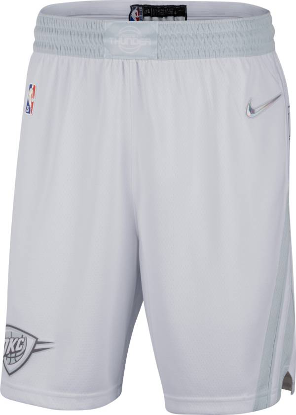 Nike Men's 2021-22 City Edition Oklahoma City Thunder White Dri-Fit Swingman Shorts