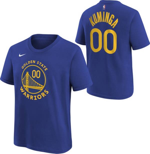Nike Men's Golden State Warriors Jonathan Kuminga #0 Blue T-Shirt