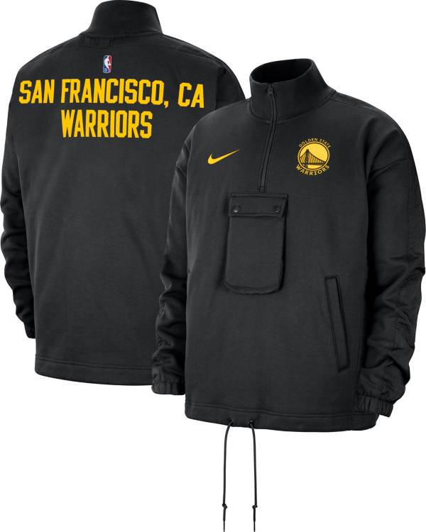 Nike Men's 2021-22 City Edition Golden State Warriors Black Fleece ½ Zip