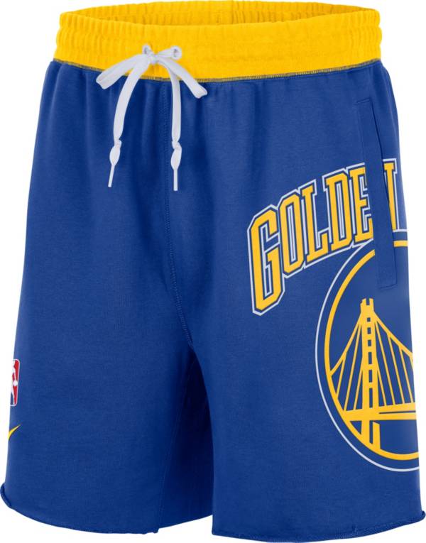 Nike Men's Golden State Warriors Blue Courtside Fleece Shorts