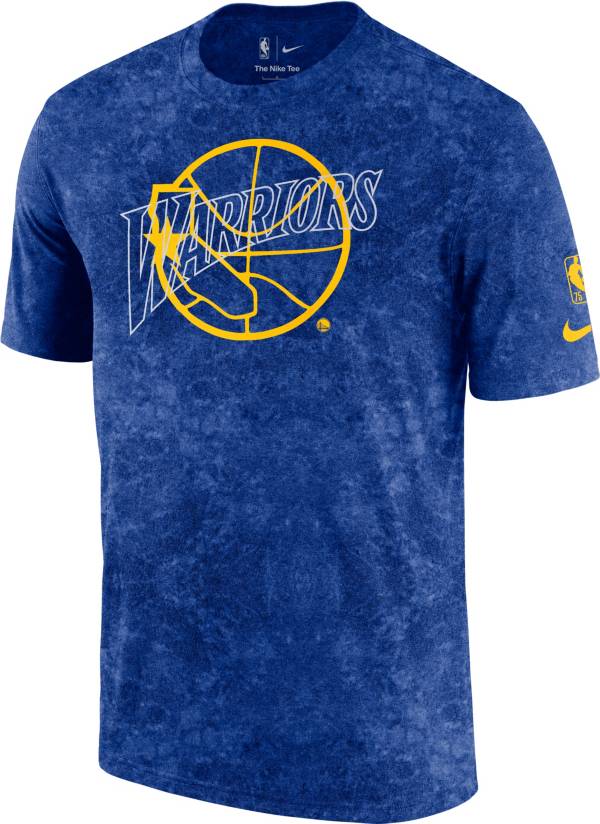 Nike Men's 2021-22 City Edition Golden State Warriors Blue Washed T-Shirt