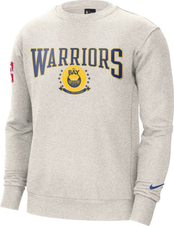 Nike Men's Golden State Warriors Grey Fleece Crew Sweatshirt product image