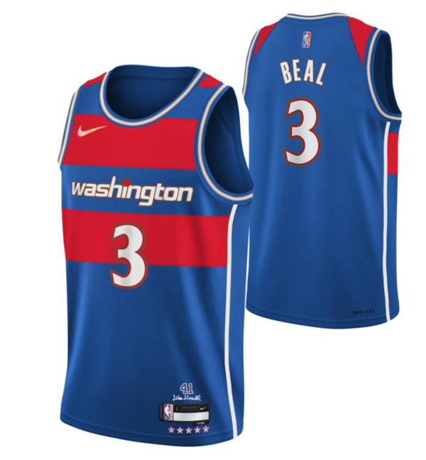 Nike Men's 2021-22 City Edition Washington Wizards Bradley Beal #3 Blue Dri-FIT Swingman Jersey product image
