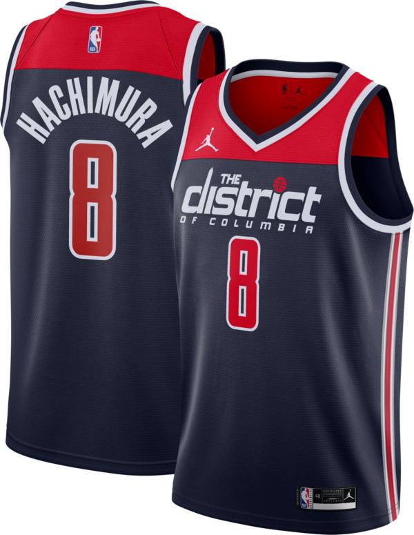 Jordan Men's Washington Wizards Rui Hachimura #8 Navy Dri-FIT Swingman Jersey