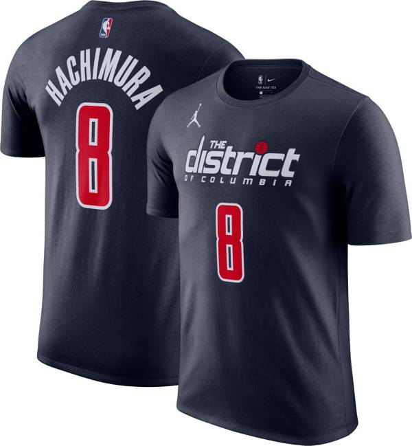 Jordan Men's Washington Wizards Rui Hachimura #8 Navy Player T-Shirt