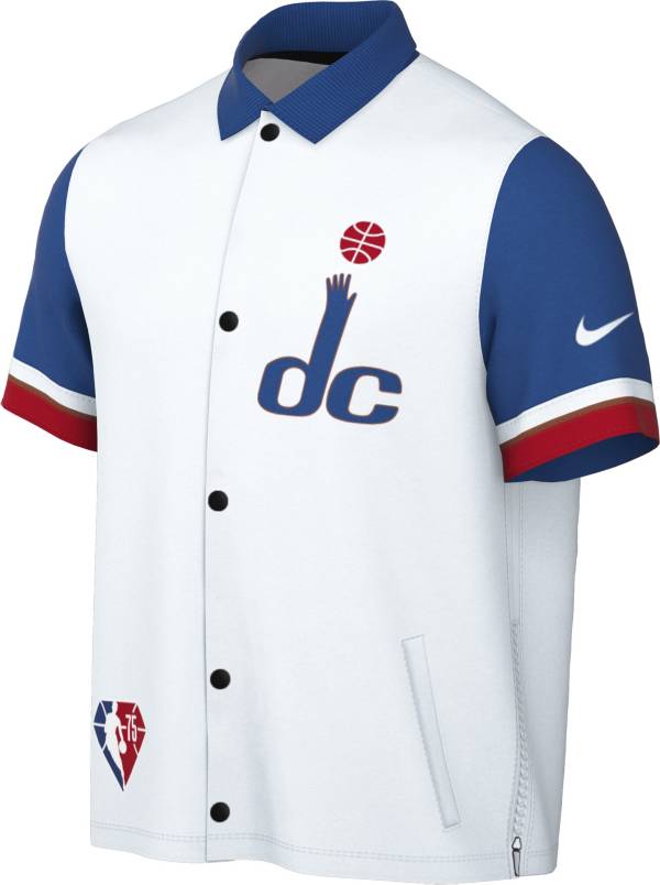 Nike Men's 2021-22 City Edition Washington Wizards White Full Showtime Full Zip Short Sleeve Jacket product image